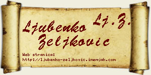 Ljubenko Zeljković vizit kartica